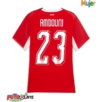 Camiseta Suiza Zeki Amdouni #23 Primera Equipación para mujer Mundial 2026 manga corta